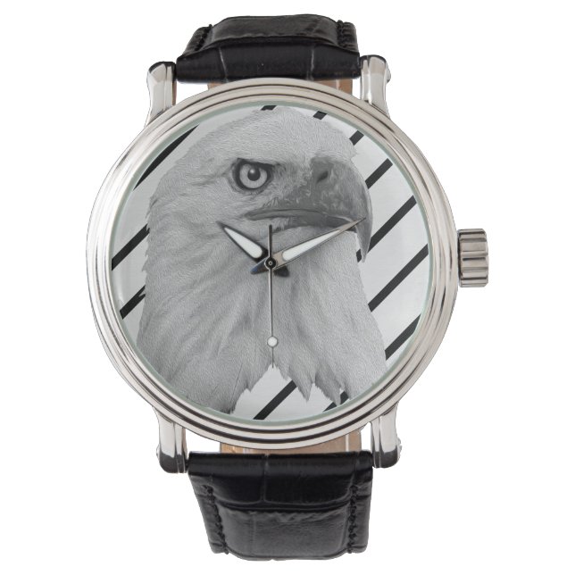 Oljefärgämnet örn Ansikte. Armbandsur (Framsida)