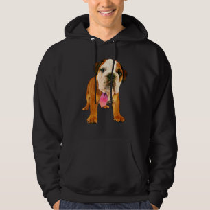 Oljefärgfilter Cute Bull Dog Puppy Hoodie