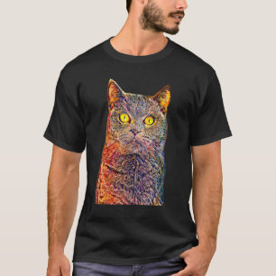 Oljefärgfilter Katt T Shirt
