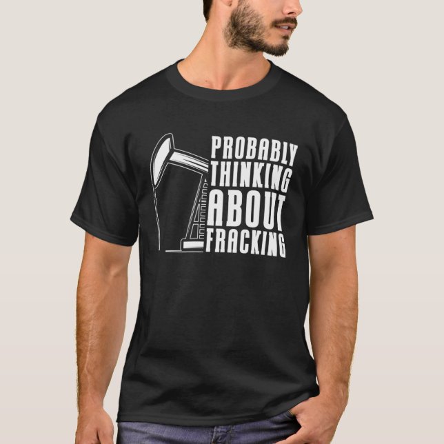 Oljeframning vid borrning efter oljeframställning t shirt (Framsida)
