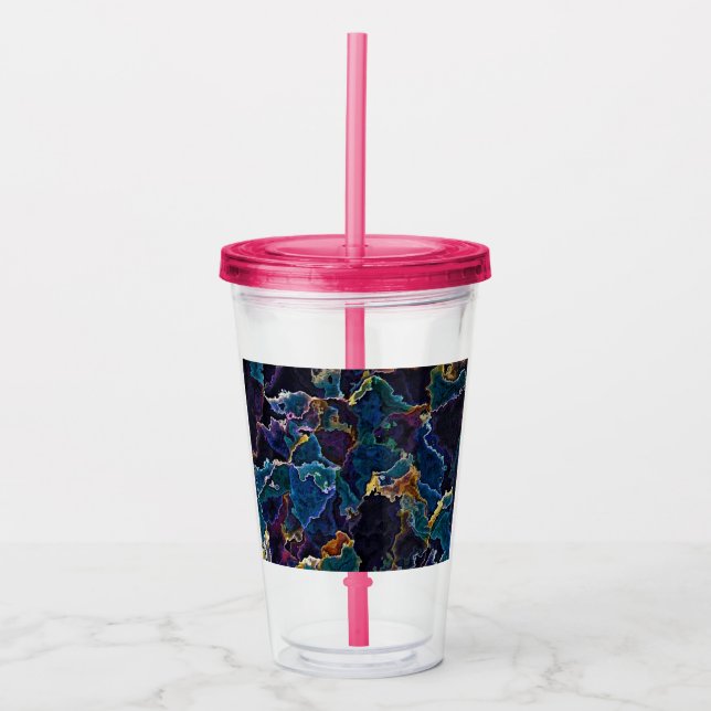 Oljehaltig akryltuggare take away mugg (Framsida)