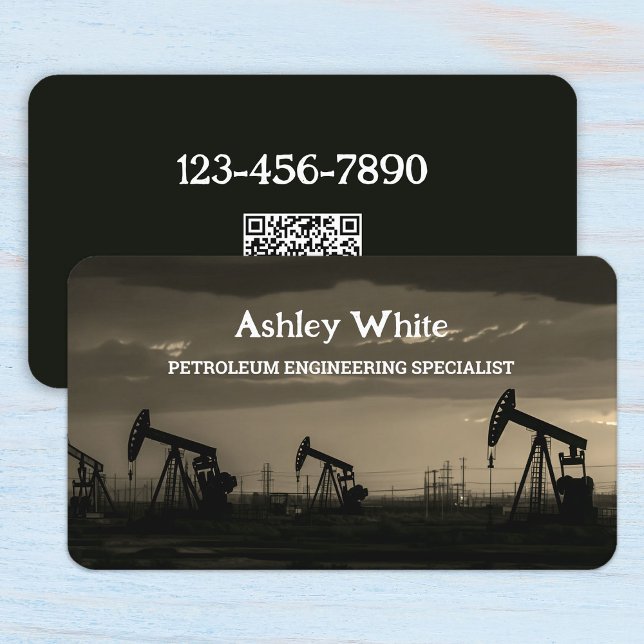 Oljeindustri Petroleum QR Visitkort (Petroleum Company Visiting Cards)