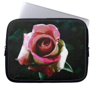 Oljelagat röd ros laptop sleeve