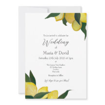 Oljemålade citroner inbjudan