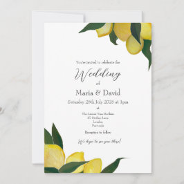 Oljemålade citroner inbjudan