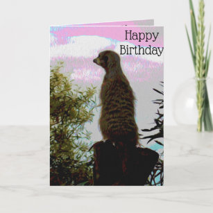 Oljemålat Meerkat-födelsedagskort Kort