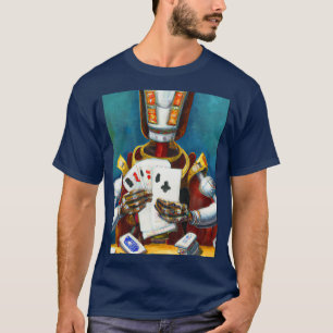 Oljemålning av Wired Robot-uppspelningskort T Shirt
