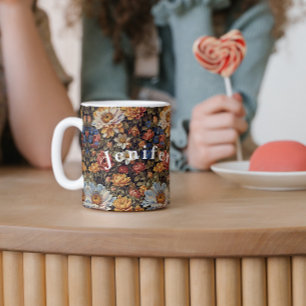 Oljemålning Bouquet av Wildblommor Coffee Mugg