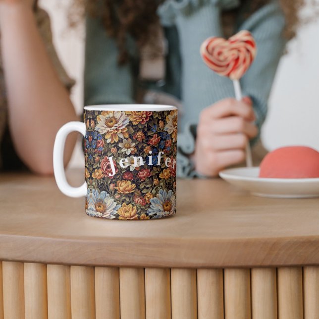 Oljemålning Bouquet av Wildblommor Coffee Mugg (Skapare uppladdad)