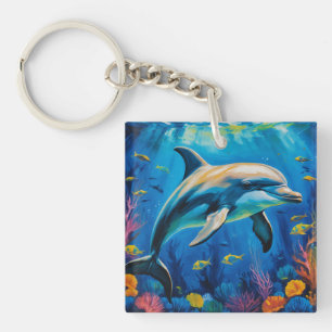 Oljemålning Dolphin