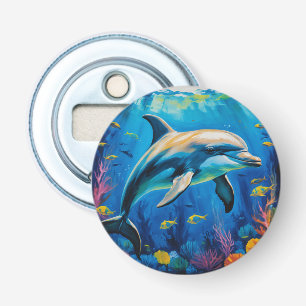 Oljemålning Dolphin Flasköppnare