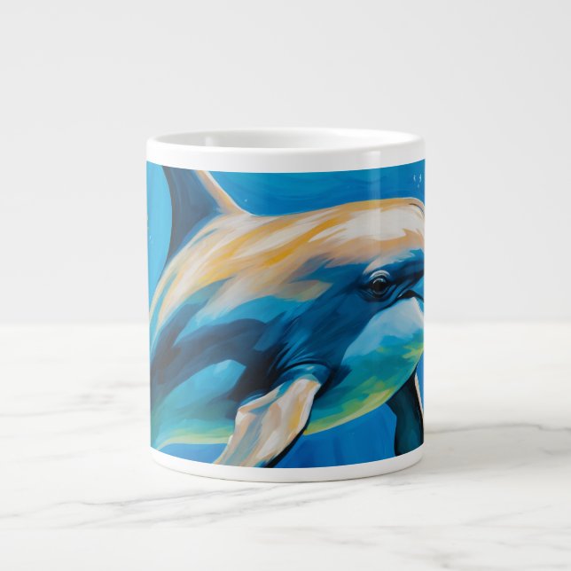 Oljemålning Dolphin Jumbo Mugg (Framsidan)