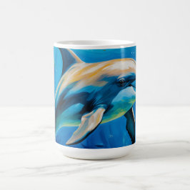 Oljemålning Dolphin Kaffemugg