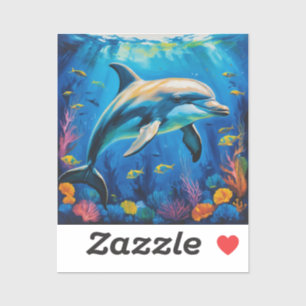 Oljemålning Dolphin Klistermärken