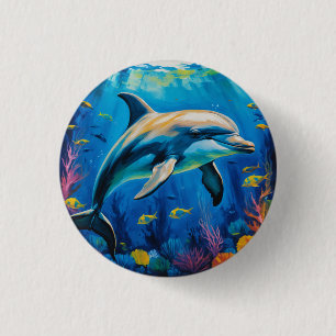 Oljemålning Dolphin Knapp