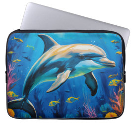 Oljemålning Dolphin Laptop Fodral
