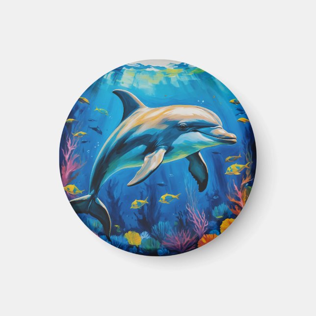 Oljemålning Dolphin Magnet (Framsidan)