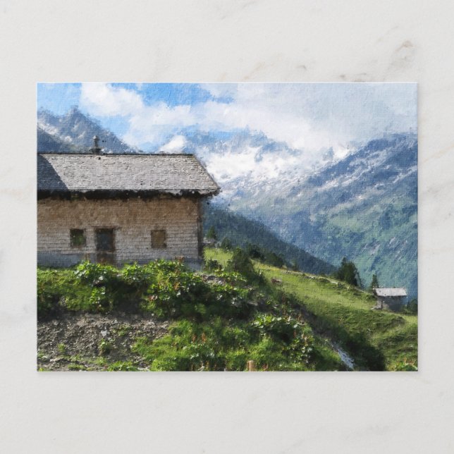 Oljemålning duk av österrikisk tirol åker  vykort (Framsida)