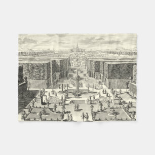 Oljemålning Fontän vid Garden of Versailles Fleecefilt