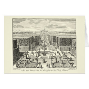 Oljemålning Fontän vid Garden of Versailles Hälsningskort