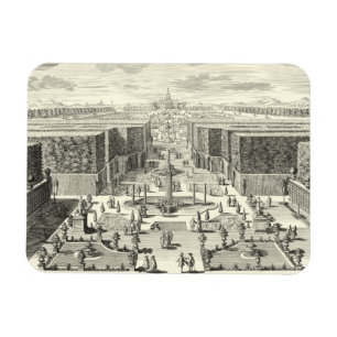 Oljemålning Fontän vid Garden of Versailles Magnet