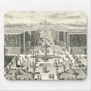 Oljemålning Fontän vid Garden of Versailles Musmatta