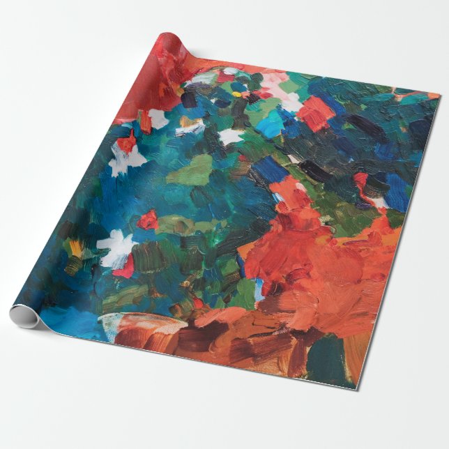 oljemålning för abstrakt på arbetsytan struktur presentpapper (Utrullad)