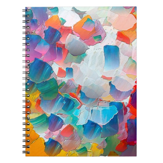 Oljemålning för abstraktion. Kreativets designbakg Anteckningsbok (Framsidan)