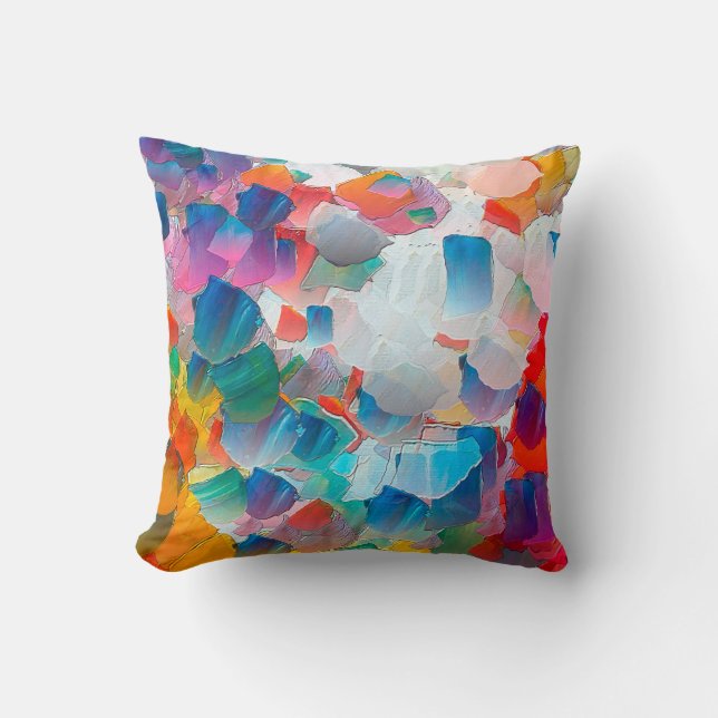 Oljemålning för abstraktion. Kreativets designbakg Kudde (Framsida)