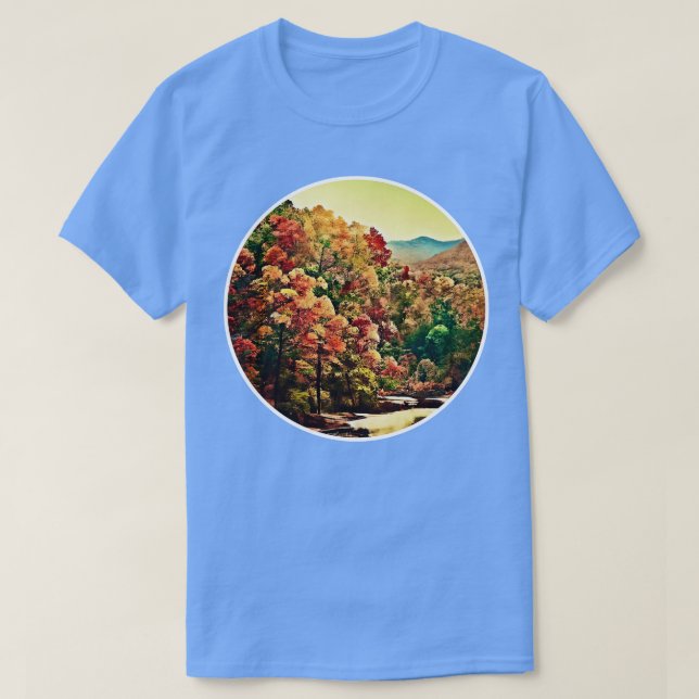 Oljemålning för färg-höskog t shirt (Design framsida)