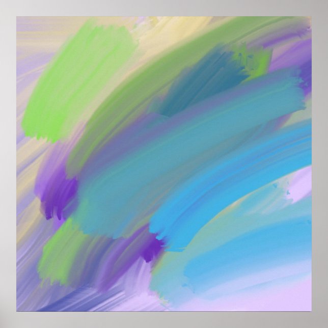 oljemålning för färgstark abstrakt poster (Framsidan)