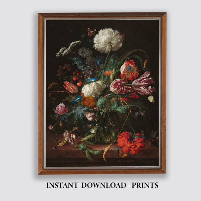 Oljemålning för moody Blommigt, Mörk för antika än Poster (Skapare uppladdad)