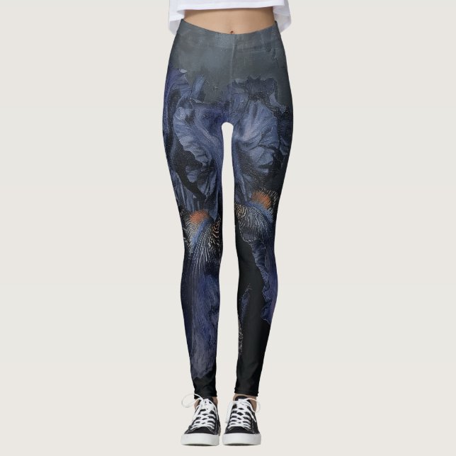 Oljemålning Iris Botanical Leggings (Framsida)