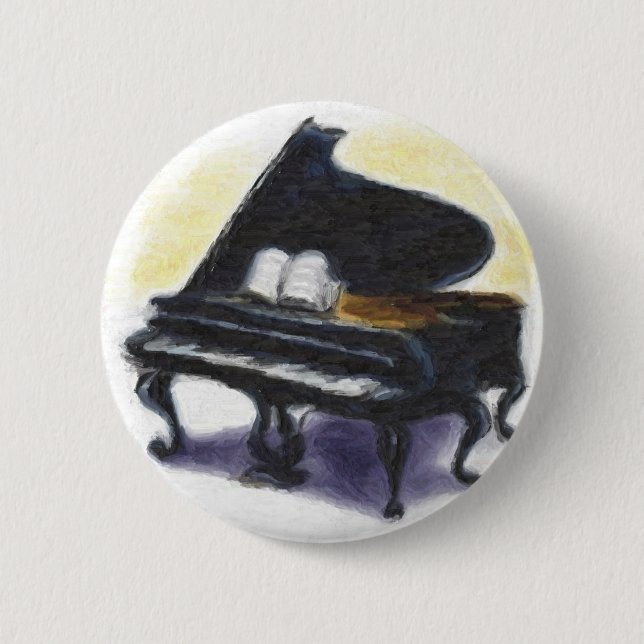 Oljemålning: Mitt piano Knapp (Framsida)
