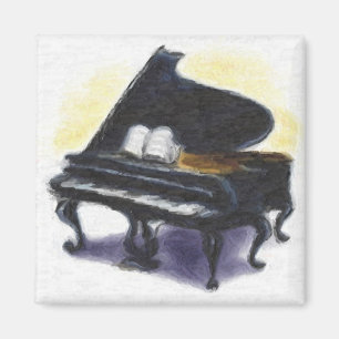 Oljemålning: Mitt piano Magnet