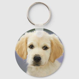 Oljemålning Porträtt av labradoperns valp Nyckelring