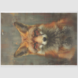 Oljemålning texturerad av rävdeskopia