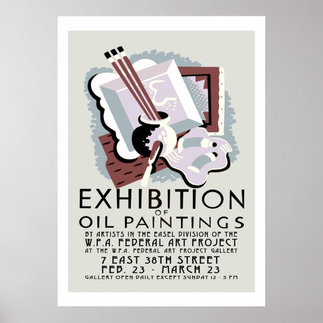 Oljemålningar Utställning Poster (Framsidan)