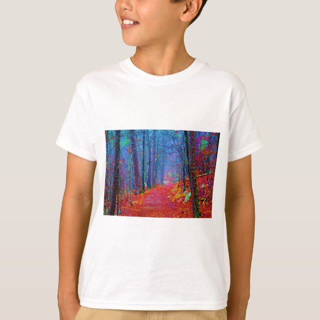 Oljemålningen Black Light Forest T Shirt (Framsida)