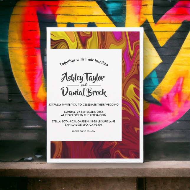Oljemålningen Bröllop i den moderna Contemporaryns Inbjudningar (Skapare uppladdad)