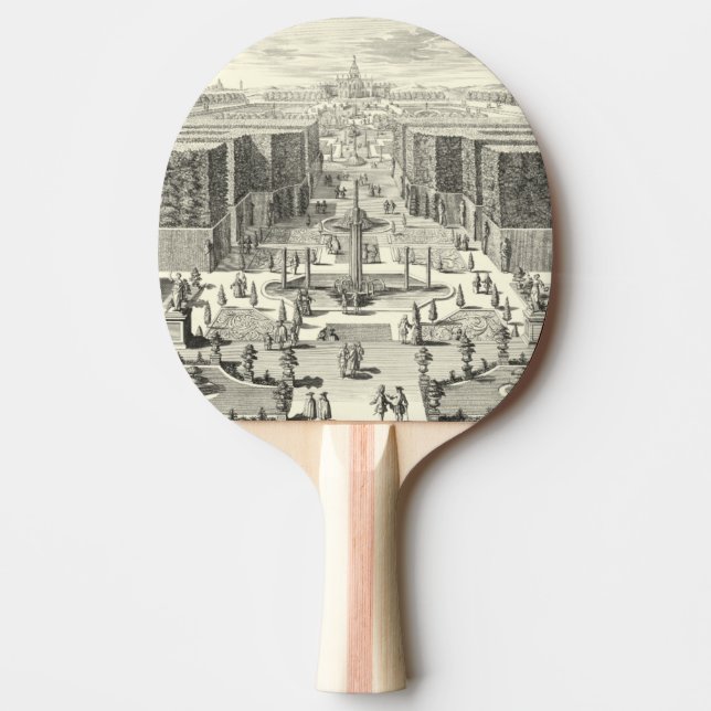 Oljemålningen Fontän i Garden of Versailles Pingisracket (Framsidan)