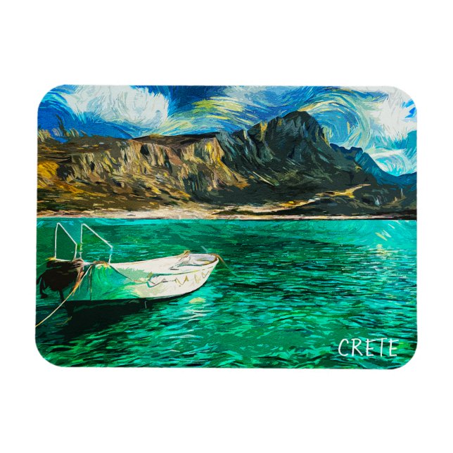 Oljemålningen Kreta i Grekland Magnet (Horisontell)