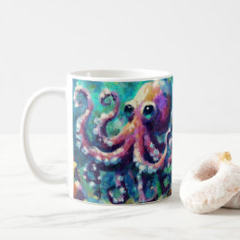 Oljemålningen Nautical Beach för havskräfta Kaffemugg