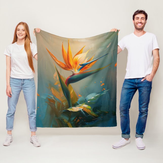 Oljemålningen Paradise Bird Fleecefilt (På plats)