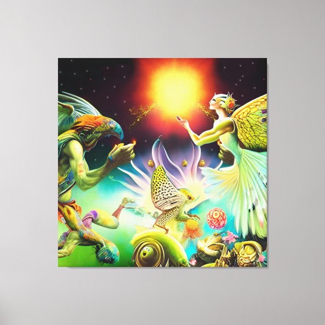 Oljemålningen Tidpunkt för återkommande Canvastryck (Framsida)