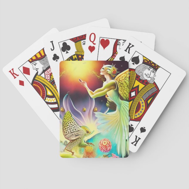 Oljemålningen Tidpunkt för återkommande Casinokort (Baksidan)