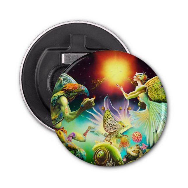 Oljemålningen Tidpunkt för återkommande Flasköppnare (Framsidan)