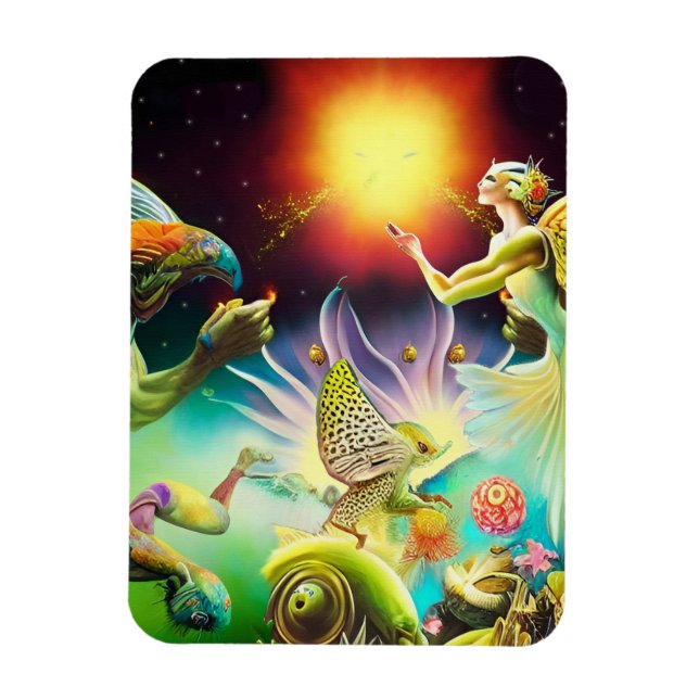 Oljemålningen Tidpunkt för återkommande Magnet (Vertikal)