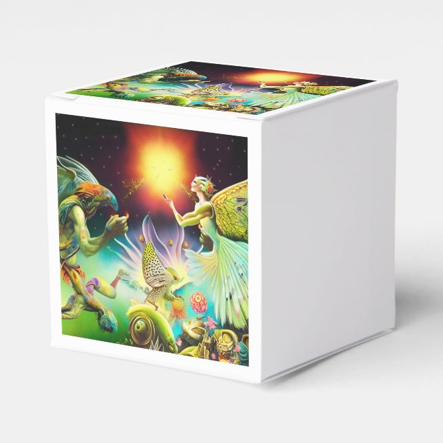 Oljemålningen Tidpunkt för återkommande Presentaskar (Framsidan Sidan)