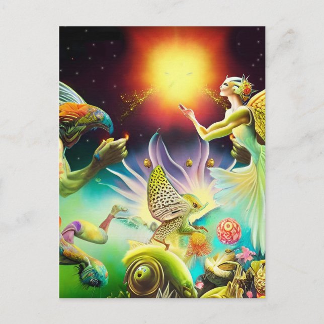 Oljemålningen Tidpunkt för återkommande Vykort (Framsida)